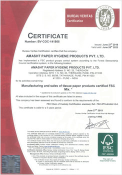 Amasht FSC Certificate Image